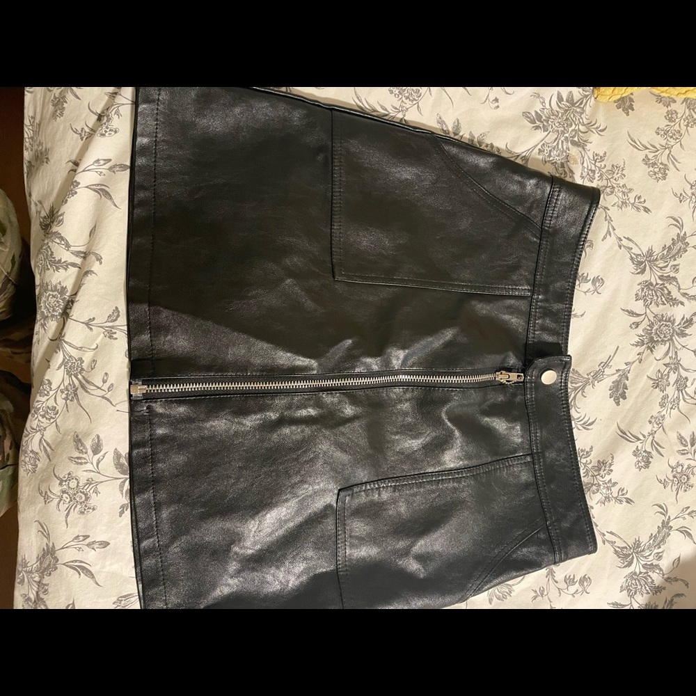 FAUX leather skirt